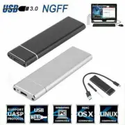 USB3.1 NGFF SSD Type-C to M.2 Hard Disk Case Adapter External Enclosure Box 6Gbs
