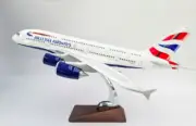 British Airways A380 Large Plane Resin Model apx 18"