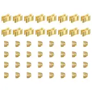 10 Sets Brass Zipper Slider Retainers, #3 Zippers Replacement, Gold Tone