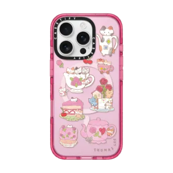 iPhone 16 Pro Impact Case MagSafe Compatible ROSE TEA TIME