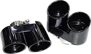 Compatible For 2019-2025 BMW 3 Series G20 G21 330i 320d 330e Exhaust Tip Upgrade Carbon Fiber Black Muffler Nozzle Tip(Black)