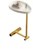 HG (Gold)C Shaped Side Table Small Egg Oval Shaped Sofa End Coffee Table That
