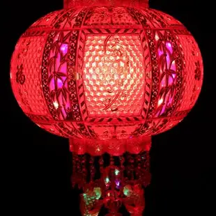 新款旋轉LED水晶燈籠春節節節高紅燈籠上梁喬遷結婚過道喜慶燈