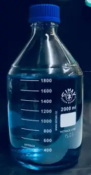 MEDIA BOTTLE 2000ml BOROSILICATE GLASS REAGENT graduated FILTRATION beaker lab