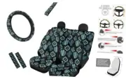 Elegant Car Steering Wheel Cover, Front/Back Seat Aztec Southwest Cactus