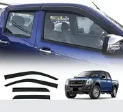 OAD4X4 Weathershields Compatible with Isuzu D-MAX DMAX Dual Cab 2008-2012, Weather Shields Window Visors Wind Deflectors Sun Rain Guard 4PCS Set