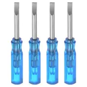 4Pcs SL2.5 Mini Slotted Screwdriver 2.5mm Magnetic Flat Head 45mm Length Blue