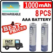 8x AAA 1000mAh 1.2V Ni-MH Rechargeable battery 3A BTY Cell for MP3 RC Toys