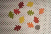 50 OAK LEAF LEAVES IN 5 FALL COLORS DIE CUTS PUNCHES CONFETTI PARTY