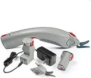 MYX-1 Handheld Electric Fabric Cutting Tool Carpet Knife Cutting Machine Cloth Scissors Leather Shears 100-240V 50/60Hz (2pcs Battery+a Blade+b Blade)
