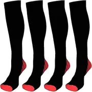 [Dress Cici] Graduated Compression Socks Improve Circulation for Sports, Running, And Nursing (2 Pairs)