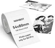 NIIMBOT Labels, Photo Paper Only for B21Pro Label Maker, 54 x 80mm, 100 Labels per Roll, Thermal Paper Sticker Label Tape for Photos, Notes, Memos, and DIY, White