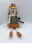 Shelf Sitter Scarecrow Doll Fall Harvest Decor 14" Long NEW