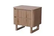 MD Oscar Solid Timber 2 Drawer Bedside Table