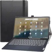 [Bige] for Lenovo IdeaPad Duet 5 Chromebook Case,PU Leather Folio 2-Folding Stand Cover for Lenovo IdeaPad Duet 5 Chromebook 13.3" 2-in-1 Tablet,Black