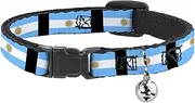 Cat Collar Breakaway Argentina Flags 8 to 12 Inches 0.5 Inch Wide