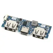Micro-USB/Type-C 5V 2.4A Dual USB 18650 Boost Battery Board Mobile Bank3094