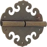 Doors Closer Hinges,Doors Folding Butt Flip Hinges,Antique Hinges Hardware, Wide Uses Brass Hinge Corrosion Resistance Rust Resistance Auspicious Clouds Shape Brass Material for Cabinets for Wooden Bo