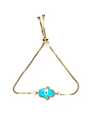 Eye Candy LA Protection Gold Hamsa Micro Setting CZ Adjustable