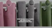 100%Blockout Linen Curtains Drapes Grey Green Pink Lined Fabric TrendyHomeDecor