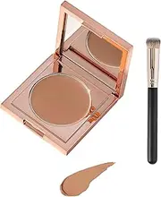 Colored Clay CC Undereye Corrector with Brush, Moisturizing Undereye Concealer for Women Covers Dark Circles (color, Medium Peach)