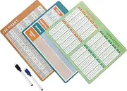 Angoily Interactive Education Boards Double-Sided Whiteboards Erasable Surface for Student Math Manipulatives Teaching Supplies