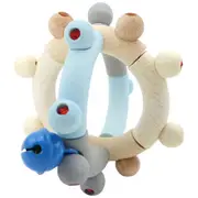 Hess Spielzeug Wooden 9cm Rattle Motor Ball Toy Baby/Infant 0m+ Natural Blue