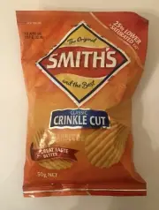 Unopened 2008 Smith’s Barbecue Crinkle Cut Chips 50g Packet New Retro Sealed