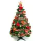 摩達客 台灣製12呎/12尺(360cm)豪華版裝飾綠聖誕樹 (+紅金色系配件組)(不含燈)