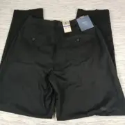 Dockers Black Pants Women's 12L Pleated No Wrinkle Khakis Button Back Pockets