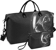 [ZRYSMY] Cool Squirrel Astronaut Duffel Bag for Traveling, Travel Bag Gym Bag, with Multiple Interior Pockets Shoulder Weekender Bag for Women Men with Toiletry Bag 20.5L x 1.9W x 13.8H, Multi-Colored