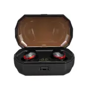[bluetooth 5.0] True Wireless Earbuds TWS Stereo Bilateral Calls IPX7 Waterproof Earphone Headphones with 2000mAh Charing Box Power Bank