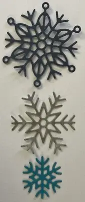SNOWFLAKE Die-Cuts(6pc) Christmas•Holiday•Winter•Cold•Snowman •Outside•Ice•Thin