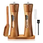 Pepper Mill Wood Salt and Pepper Mill Manual Salt Mill Spice Mill with2671