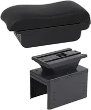 Arm Storage Box for F&ord for Fiesta MK8 Car Armrest Storage Box Interior Car Armrest Box Armrest Storage Box(B2 Black Line 3usb)