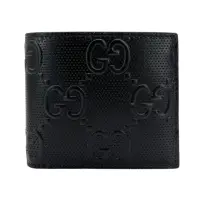 在飛比找momo購物網優惠-【GUCCI 古馳】Embossed GG Logo八卡對開