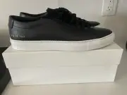 Common Projects Original Achilles Leather Low-Top Sneakers Black Size 46 NEW