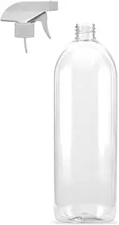 1L Plastic Bottle with Spray - Clear