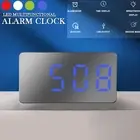 HG LED Mirror Alarm Clock Digital Alarm Clock Multifunctional Mini Electronic