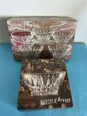 Lot of 2 ITEMS~ Cristal D'Arques (6) BOWLS FRUIT DESSERT & (1) SERVING BOWL ~NIB
