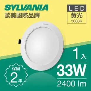 【喜萬年SYLVANIA】 33W_LED鋁合金超薄型嵌燈_全電壓_卡爾先生-黃光3000K