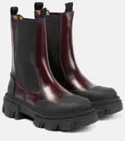 [Ganni] Ganni Faux leather Chelsea boots AU 10 black