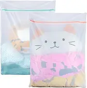 Tenn Well 2Pcs Delicates Bag for Washing Machine, 31 x 23 inch Oversize Mesh Laundry Bags, Fine Mesh Wash Bags for Lingeries, Sweaters, Bed Sheet, Stuffed Toys