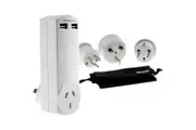 HPM World Travel Pack 2 x USB Charger 4.2A & USA EU UK Travel Adaptor