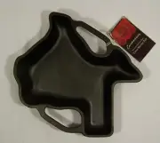 Texas Shaped Pre-Seasoned Cast Iron Pan Cocinaware w/ Handles Cornbread NEW