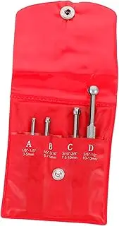 Hohopeti 4pcs Gauge Internal Micrometer Small Hole Telescopic Bore Precision Measuring Tool Kit Gage Measuring Tool Measuring Kit Measurement Tool Kit Measuring Gage Carbon Steel Silver