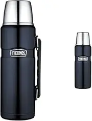 Stainless King Vacuum Insulated Flask, 1.2L, Midnight Blue, SK2010MBAUS and Thermos Stainless King Vacuum Insulated Flask, 470ml, Midnight Blue, SK2000MBAUS