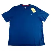 Tommy Bahama Swordfish Logo Mens Blue 100% Supima Cotton V-Neck Shirt