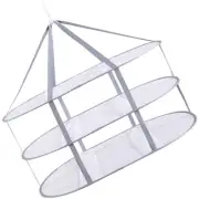 Windproof Drying Rack Dryer Laundry Room Clothes Racks Sweater Mesh