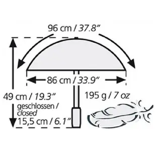 【EuroSCHIRM】黑【口袋傘】公司貨保固保修 DAINTY 晴雨傘 抗UV輕便 玻璃纖維 折疊傘 迷你傘 登山傘